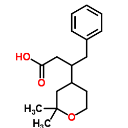 3-(2,2-Dimethyltetrahydro-2H-pyran-4-yl)-4-phenylbutanoic acid结构式