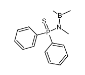 N-(dimethylboranyl)-N-methyl-P,P-diphenylphosphinothioic amide Structure