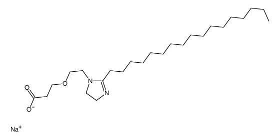 sodium 3-[2-(2-heptadecyl-4,5-dihydro-1H-imidazol-1-yl)ethoxy]propionate structure