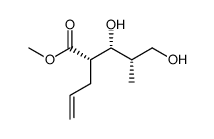 methyl (S)-2-((1R,2S)-1,3-dihydroxy-2-methylpropyl)pent-4-enoate Structure