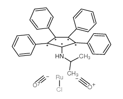 CHLORODICARBONYL[1-(I-PROPYLAMINO)-2,3,4,5-TETRAPHENYLCYCLOPENTADIENYL]RUTHENIUM(II) structure