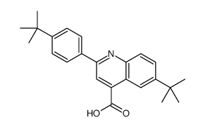 6-tert-butyl-2-(4-tert-butylphenyl)quinoline-4-carboxylic acid结构式