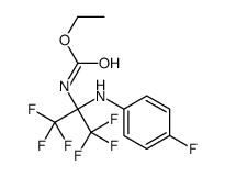 ethyl N-[1,1,1,3,3,3-hexafluoro-2-(4-fluoroanilino)propan-2-yl]carbamate Structure