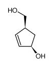 cis-4-Hydroxy-2-cyclopenten-1-methanol结构式