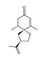 (2R,6R)-6,10-dimethyl-2-prop-1-en-2-yl-spiro[4.5]dec-9-en-8-one structure