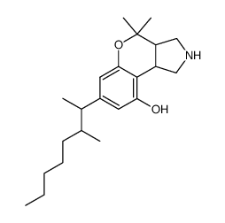 7-(1,2-dimethyl-heptyl)-4,4-dimethyl-1,2,3,3a,4,9b-hexahydro-chromeno[3,4-c]pyrrol-9-ol结构式