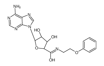 (2S,3S,4R,5R)-5-(6-aminopurin-9-yl)-3,4-dihydroxy-N-(2-phenoxyethyl)oxolane-2-carboxamide Structure