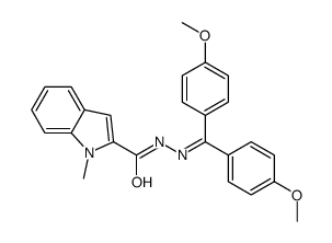 N-[bis(4-methoxyphenyl)methylideneamino]-1-methylindole-2-carboxamide结构式