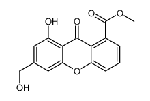 8-Hydroxy-6-hydroxymethyl-9-oxo-9H-xanthene-1-carboxylic acid methyl ester Structure