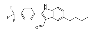 5-butyl-2-[4-(trifluoromethyl)phenyl]-1H-indole-3-carbaldehyde结构式