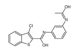 Benzo[b]thiophene-2-carboxamide, N-[3-(acetylamino)phenyl]-3-chloro- (9CI)结构式