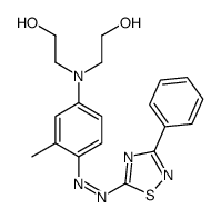 2,2’-[[3-甲基-4-[(3-苯基-1,2,4-噻二唑-5-基)偶氮]苯基]亚氨]双乙醇结构式