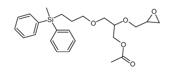 1-acetoxy-3-[3-(methyl-diphenyl-silanyl)-propoxy]-2-oxiranylmethoxy-propane结构式