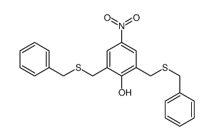 2,6-bis(benzylsulfanylmethyl)-4-nitrophenol Structure