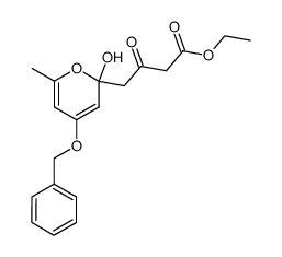 4-(4-Benzyloxy-2-hydroxy-6-methyl-2H-pyran-2-yl)-3-oxo-butyric acid ethyl ester Structure