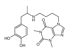 7-[4-[[2-(3,4-Dihydroxyphenyl)-1-methylethyl]amino]butyl]theophyline structure