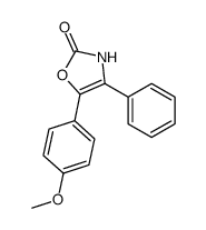 5-(4-methoxyphenyl)-4-phenyl-3H-1,3-oxazol-2-one结构式