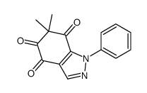 6,6-dimethyl-1-phenylindazole-4,5,7-trione结构式