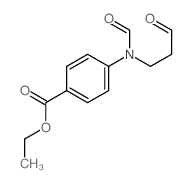 Benzoic acid,4-[formyl(3-oxopropyl)amino]-, ethyl ester Structure