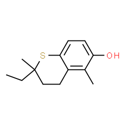 2H-1-Benzothiopyran-6-ol,2-ethyl-3,4-dihydro-2,5-dimethyl-(9CI) structure