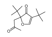 2,4-ditertiobutyl-2-(2-oxo-propyl)-2,3-dihydro-furan-3-one结构式