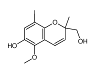 (+)-6-Hydroxy-5-methoxy-2,8-dimethyl-2H-1-benzopyran-2-methanol Structure