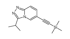 3-isopropyl-6-trimethylsilanylethynyl-[1,2,4]triazolo(4,3-a)pyridine结构式