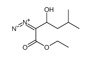 2-diazonio-1-ethoxy-3-hydroxy-5-methylhex-1-en-1-olate结构式