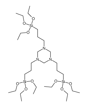 1,3,5-tris-(3-triethoxysilanyl-propyl)-[1,3,5]triazinane Structure