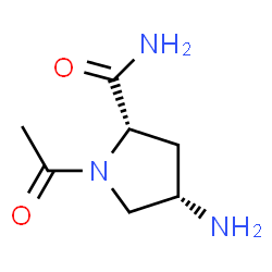 2-Pyrrolidinecarboxamide, 1-acetyl-4-amino-, (2S,4S)- (9CI)结构式