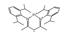 [CH((CH3)2CN-2,6-(i)Pr2C6H3)2In] Structure