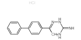 2-butyl-1-[1-(4-phenylphenyl)ethylideneamino]guanidine structure