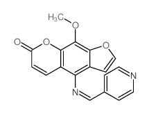 9-Methoxy-4-((4-pyridinylmethylene)amino)-7H-furo(3,2-g)chromen-7-one Structure