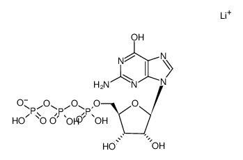 Guanosine 5'-(tetrahydrogen triphosphate), dilithium salt结构式