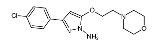 3-(4-chlorophenyl)-5-(2-morpholin-4-ylethoxy)pyrazol-1-amine结构式