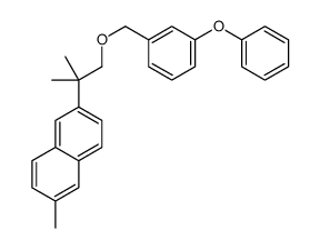 2-methyl-6-[2-methyl-1-[(3-phenoxyphenyl)methoxy]propan-2-yl]naphthalene结构式