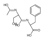 (2S)-2-[[(2S)-2-acetamido-3-hydroxypropanoyl]amino]-3-phenylpropanoic acid结构式