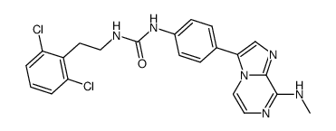 1-[2-(2,6-Dichloro-phenyl)-ethyl]-3-[4-(8-methylamino-imidazo[1,2-a]pyrazin-3-yl)-phenyl]-urea Structure