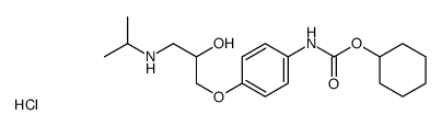 cyclohexyl N-[4-[2-hydroxy-3-(propan-2-ylamino)propoxy]phenyl]carbamate,hydrochloride结构式