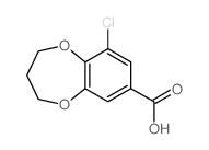 9-CHLORO-3,4-DIHYDRO-2H-1,5-BENZODIOXEPINE-7-CARBOXYLIC ACID结构式