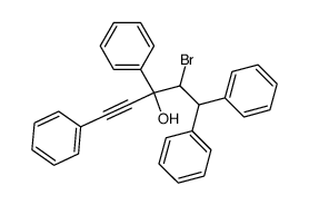 4-bromo-1,3,5,5-tetraphenyl-pent-1-yn-3-ol Structure