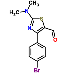 4-(4-Bromophenyl)-2-(dimethylamino)-1,3-thiazole-5-carbaldehyde Structure