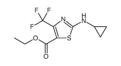 5-Thiazolecarboxylic acid, 2-(cyclopropylamino)-4-(trifluoromethyl)-, ethyl ester Structure