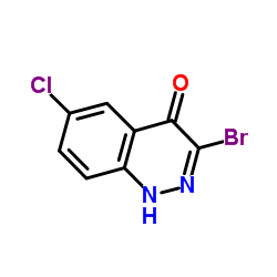 3-Bromo-6-chloro-4(1H)-cinnolinone Structure