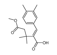 2-[1-(3,4-Dimethyl-phenyl)-meth-(E)-ylidene]-3,3-dimethyl-pentanedioic acid 5-methyl ester结构式