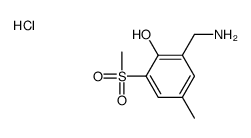 2-(aminomethyl)-4-methyl-6-methylsulfonylphenol,hydrochloride Structure