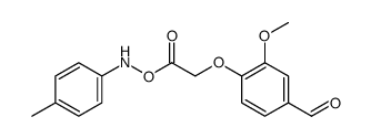 Acetic acid, 2-(4-formyl-2-methoxyphenoxy)-, (4-methylphenyl)azanyl ester Structure