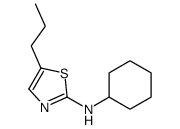 N-cyclohexyl-5-propyl-1,3-thiazol-2-amine结构式