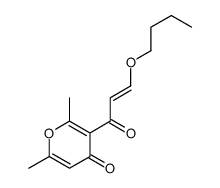 3-(3-butoxyprop-2-enoyl)-2,6-dimethylpyran-4-one Structure