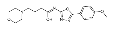 N-[5-(4-methoxyphenyl)-1,3,4-oxadiazol-2-yl]-4-morpholin-4-ylbutanamide Structure